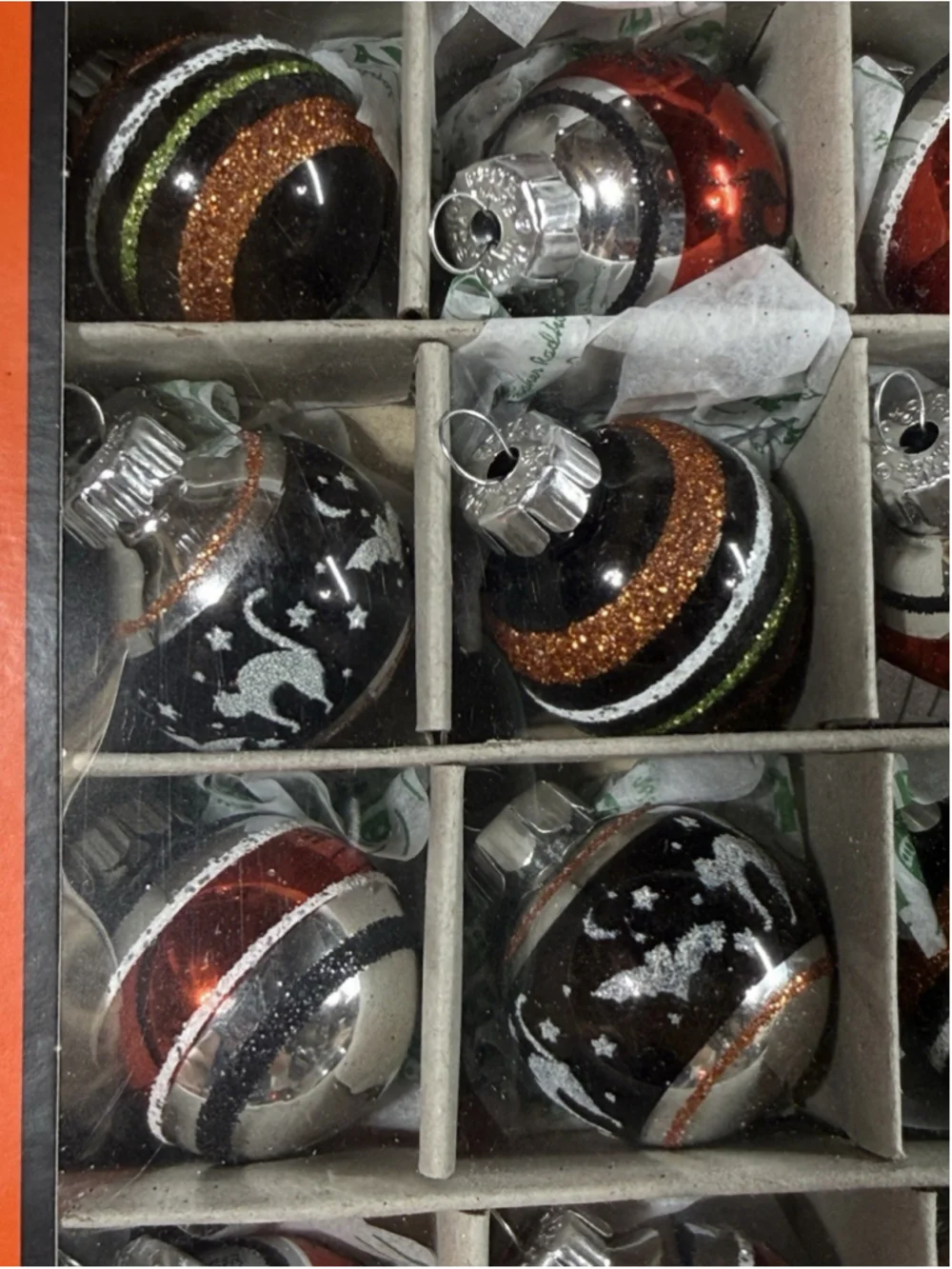 Christopher Radko Shiny Brite Halloween Mini Glass Ornaments 20 Pc NIB Retro